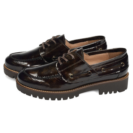 CV5617 Verni Marron, Derbies Rock & Rose