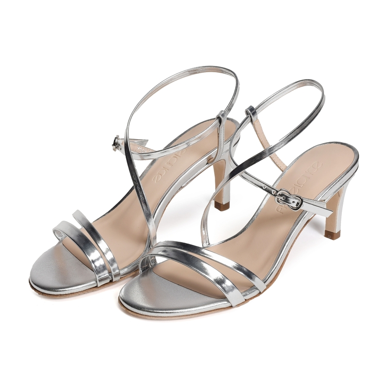 BELLA 65 Argent, Nu-Pieds à talon Free lance