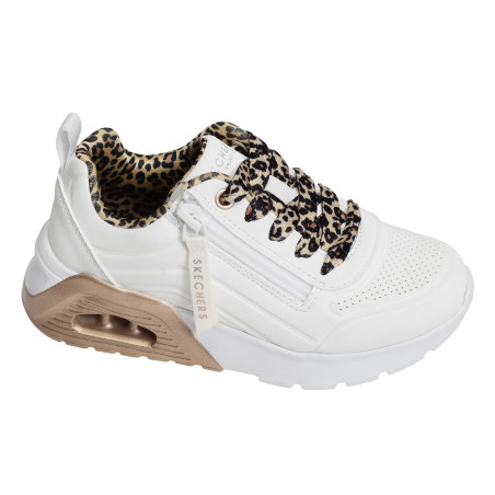 UNO LITE 2.0 LEOPARD STRIDE Blanc Léopard, Baskets running Skechers