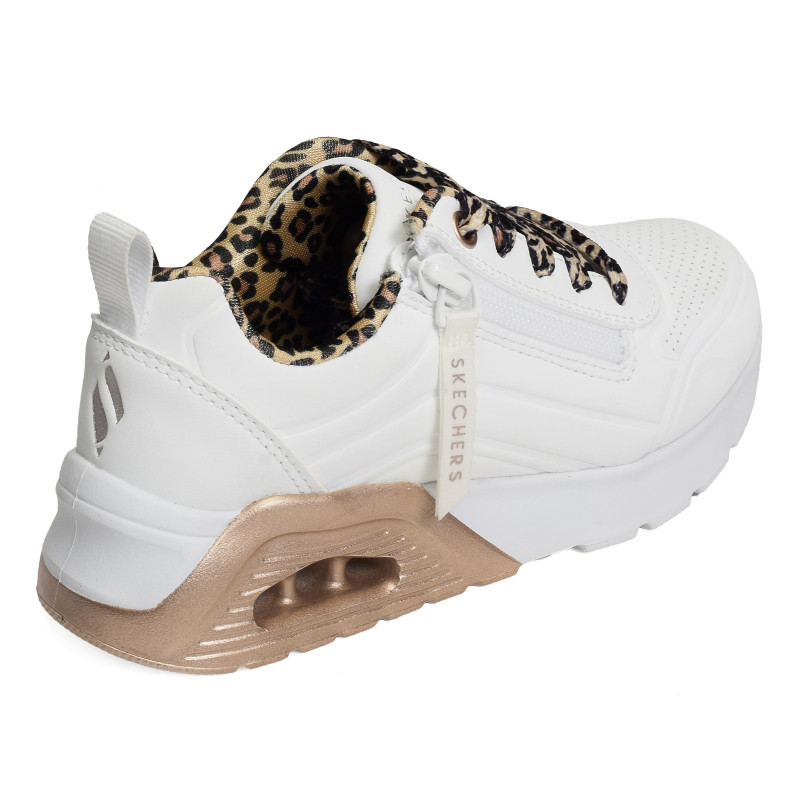 UNO LITE 2.0 LEOPARD STRIDE Blanc Léopard, Baskets running Skechers
