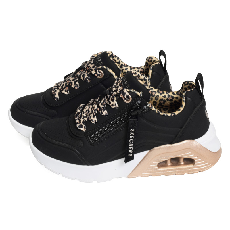 UNO LITE 2.0 LEOPARD STRIDE Noir Léopard, Baskets running Skechers