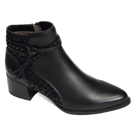 BANKS Noir Léopard, Bottines Fugitive