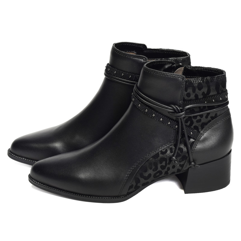 BANKS Noir Léopard, Bottines Fugitive