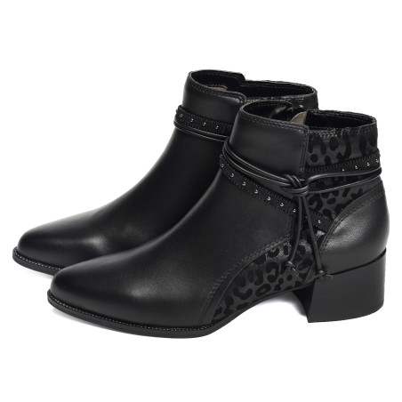 BANKS Noir Léopard, Bottines Fugitive