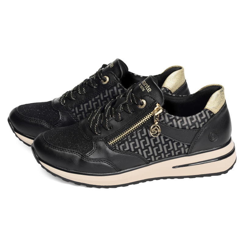 D1G08 Noir, Baskets running Remonte