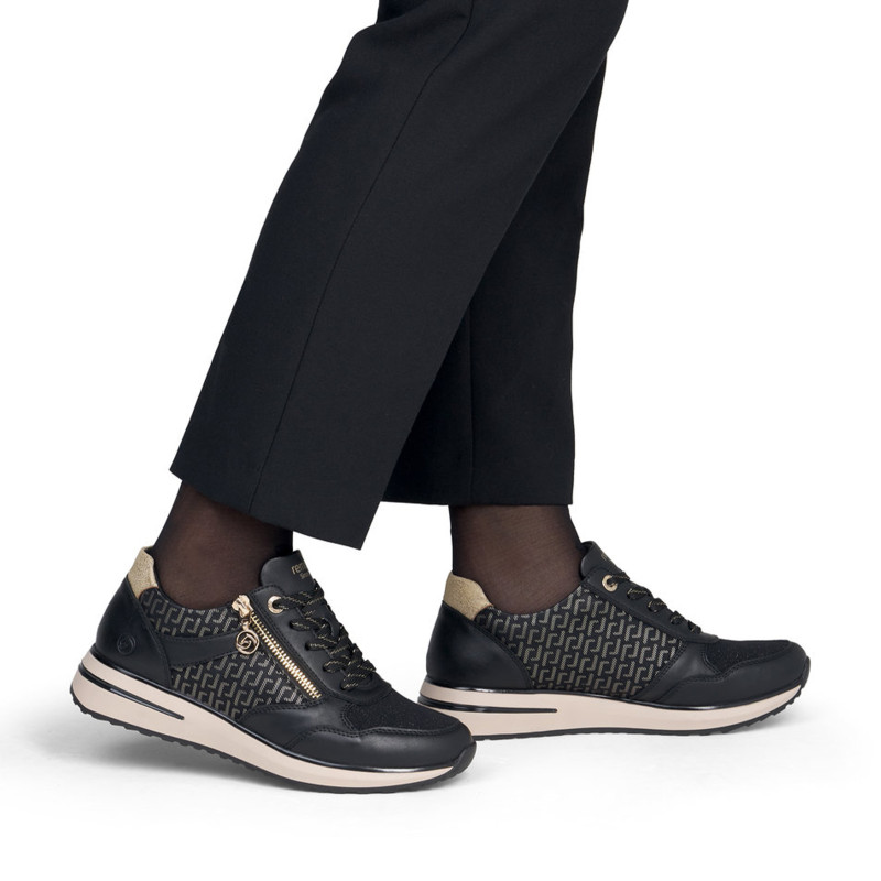 D1G08 Noir, Baskets running Remonte