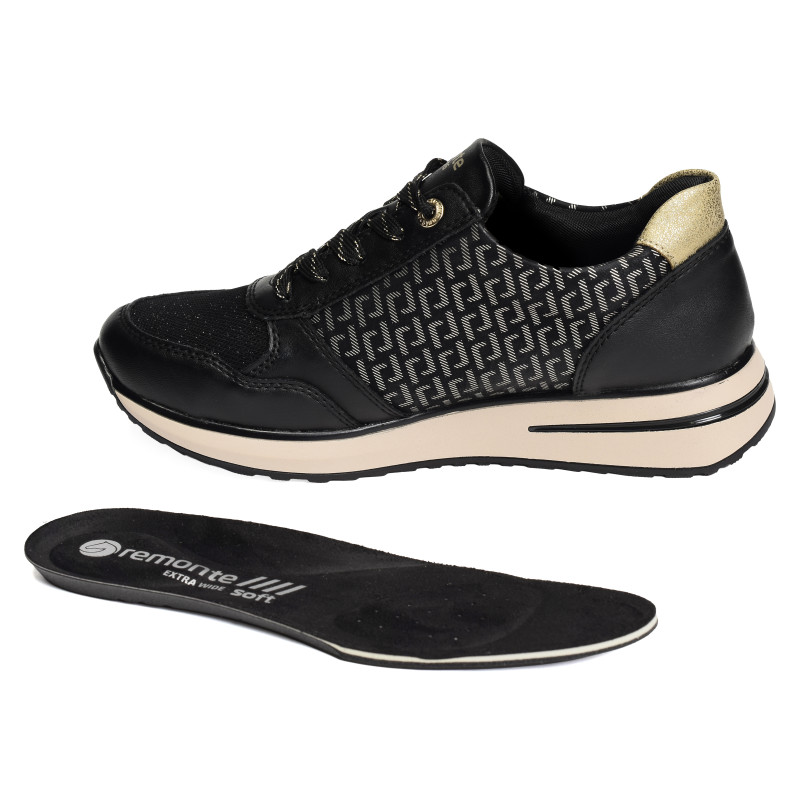 D1G08 Noir, Baskets running Remonte