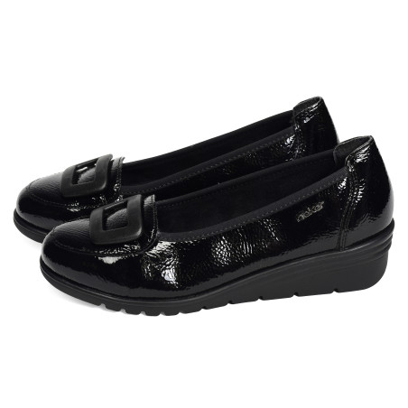 L5362 Verni Noir, Ballerines Rieker