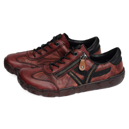 L0363 Rouge, Sneakers basses Rieker