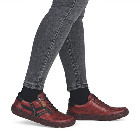 L0363 Rouge, Sneakers basses Rieker