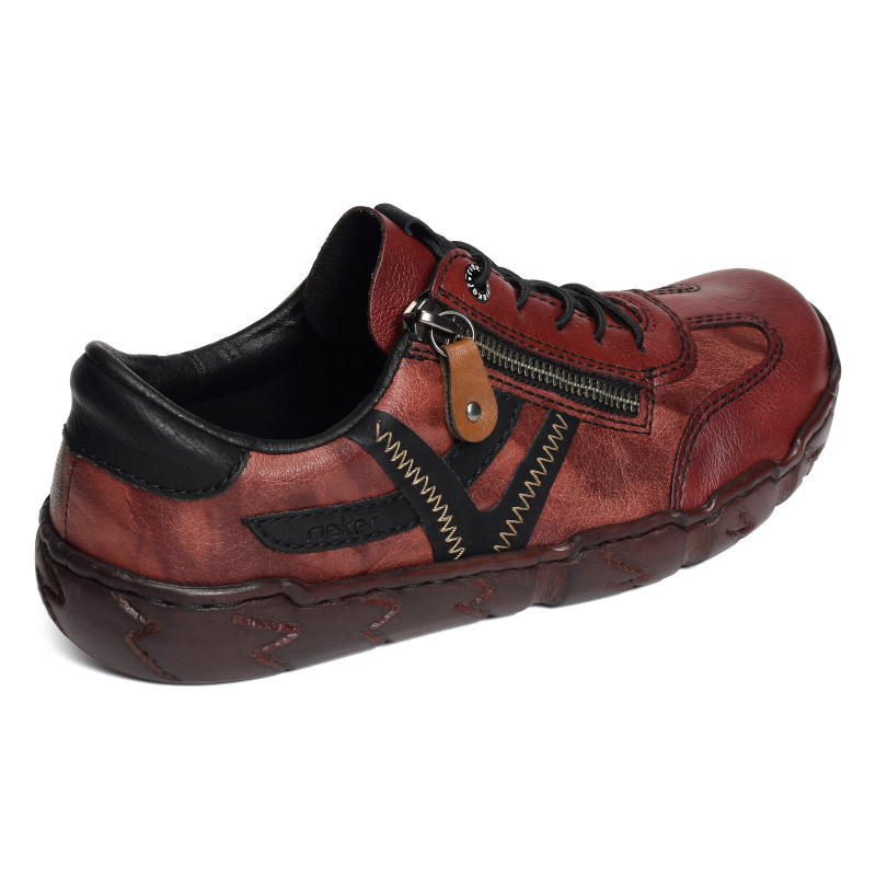 L0363 Rouge, Sneakers basses Rieker
