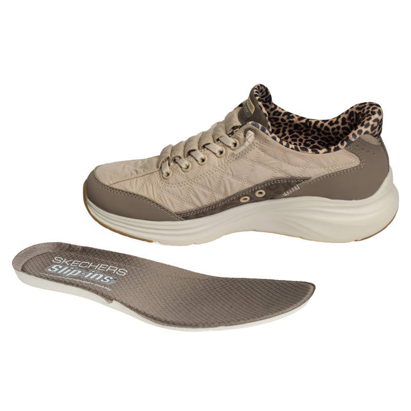 CONTOUR FOAM COZY FIT Marron Léopard, Slip-On Skechers