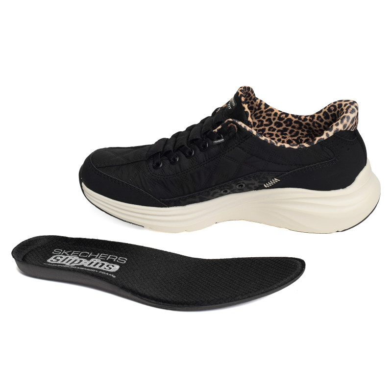 CONTOUR FOAM COZY FIT Noir Léopard, Slip-On Skechers