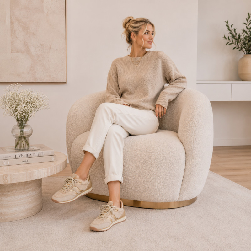 UTAH FUR Beige, Baskets Mode MRP Star