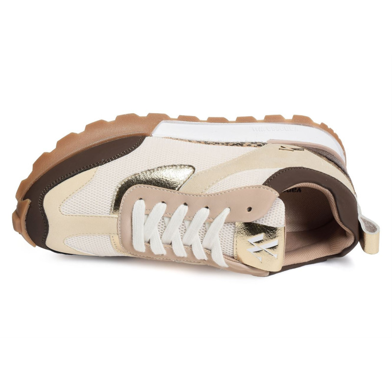 SAMANTHA Beige Marron, Baskets running Vanessa Wu