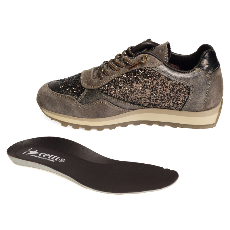 C848 Taupe, Baskets running Cetti