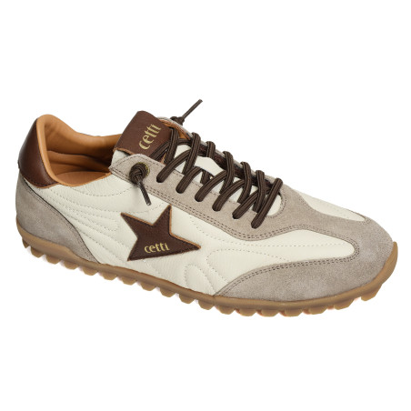 C1409 Blanc Taupe, Baskets Mode Cetti