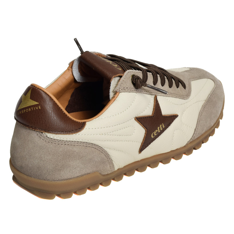 C1409 Blanc Taupe, Baskets Mode Cetti