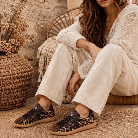  SHELLY FUR Marron Léopard