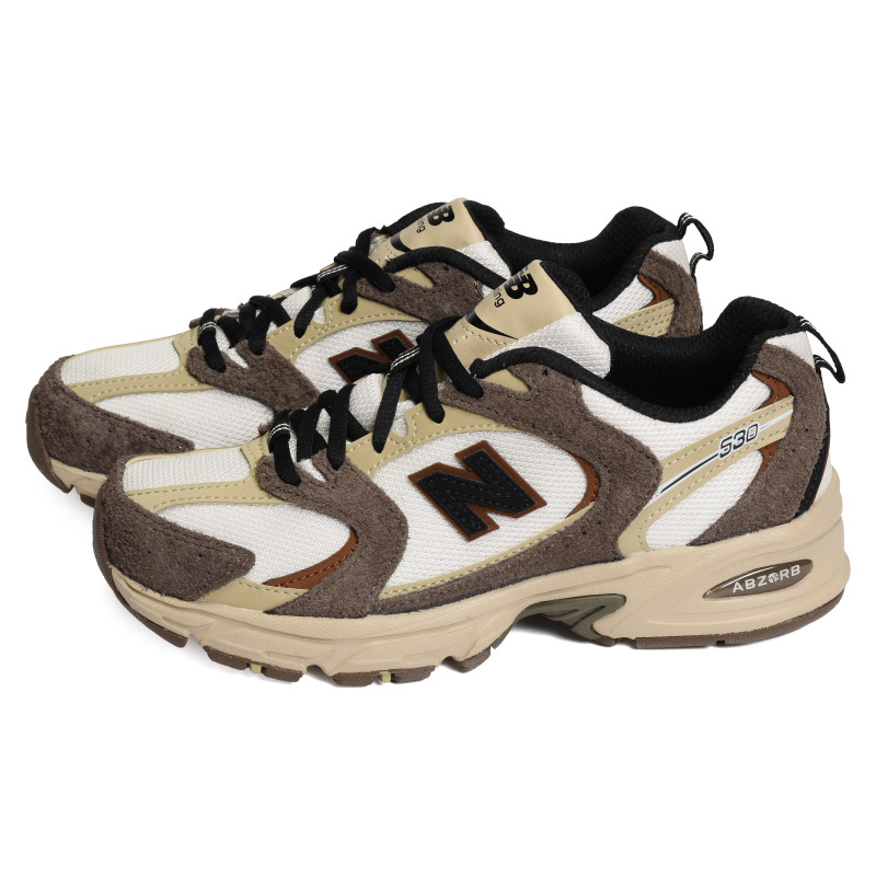 MR530 Marron Blanc, Baskets running New Balance