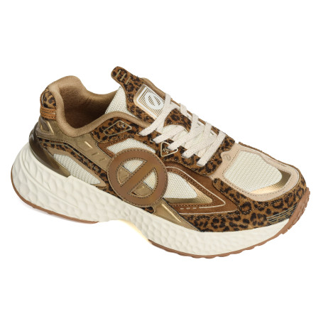 CARTER 2.0 TECH Camel Léopard, Baskets Mode No Name
