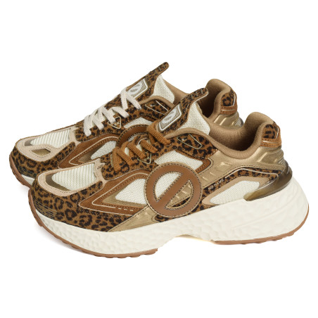 CARTER 2.0 TECH Camel Léopard, Baskets Mode No Name