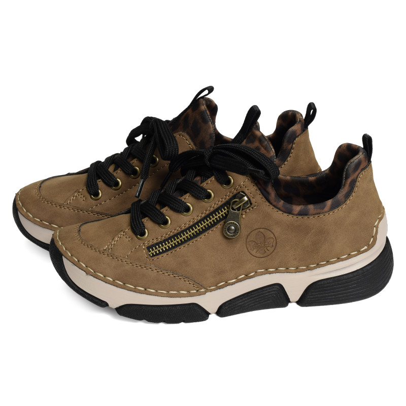 45973 Marron Léopard, Sneakers basses Rieker