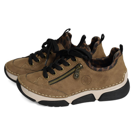 45973 Marron Léopard, Sneakers basses Rieker