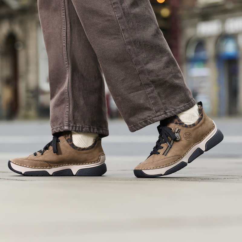 45973 Marron Léopard, Sneakers basses Rieker