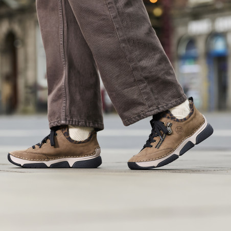 45973 Marron Léopard, Sneakers basses Rieker