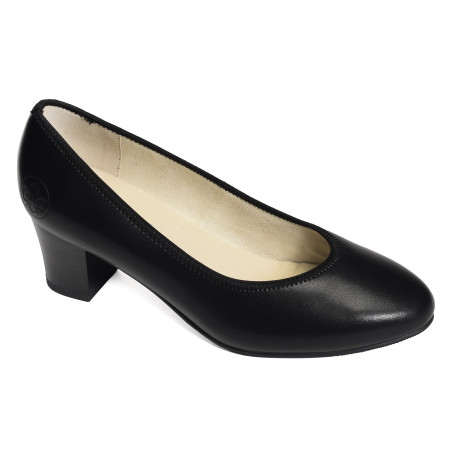 44650 Noir, Escarpins à bout arrondi Rieker