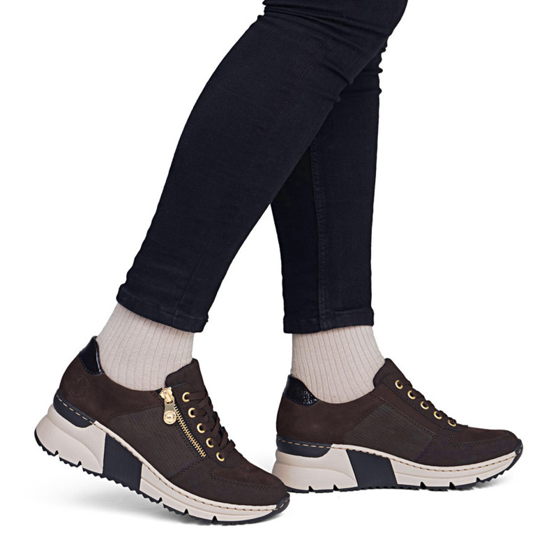 N6314 Chocolat, Baskets running Rieker