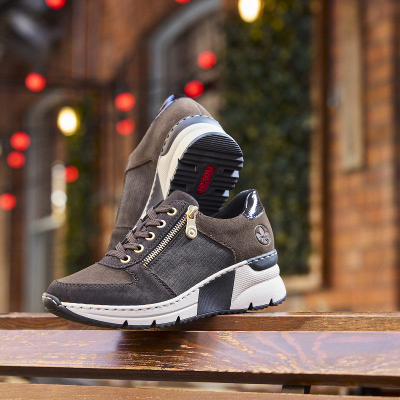 N6314 Chocolat, Baskets running Rieker
