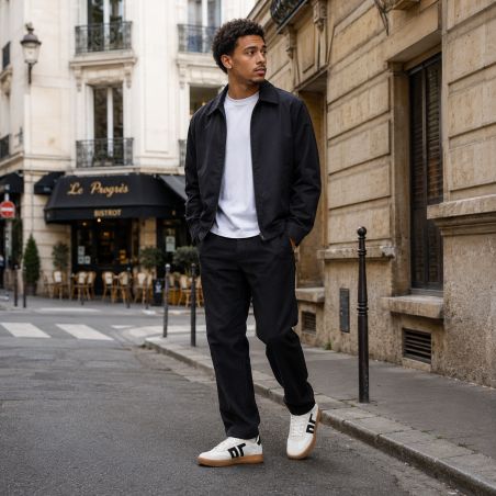  DOUBLE LEATHER Blanc Noir