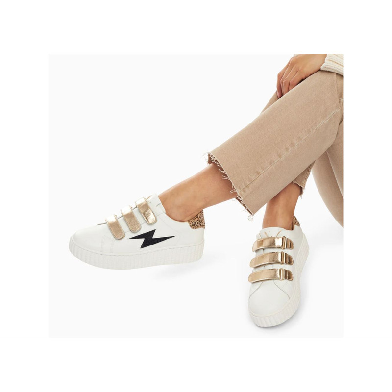 DARINE Blanc Or, Sneakers basses Vanessa Wu