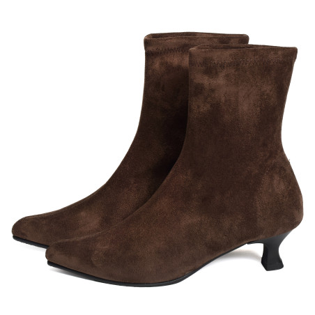 ZETINA 75306 Marron, Bottines Miss Elastic