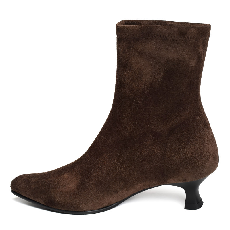 ZETINA 75306 Marron, Bottines Miss Elastic