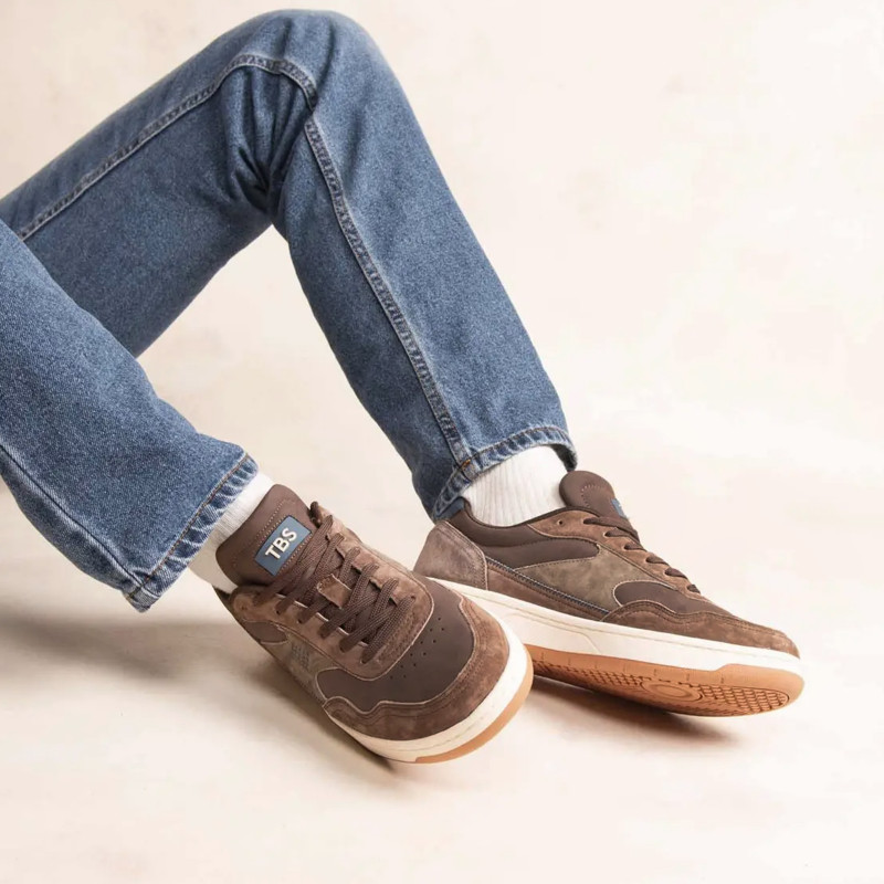 ALMERIO Chocolat, Sneakers basses TBS