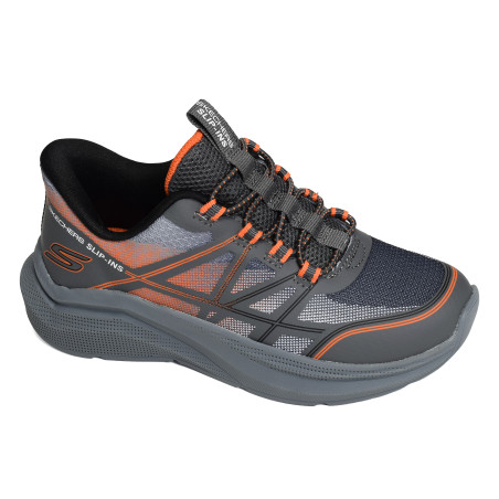 MICROSPEC VELOCITY GRID SHIFT Gris Orange, Baskets running Skechers