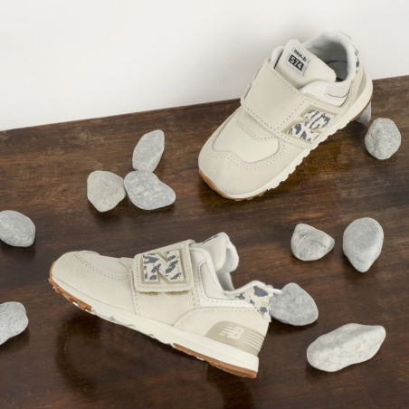 NW574 Blanc Léopard, Baskets running New Balance