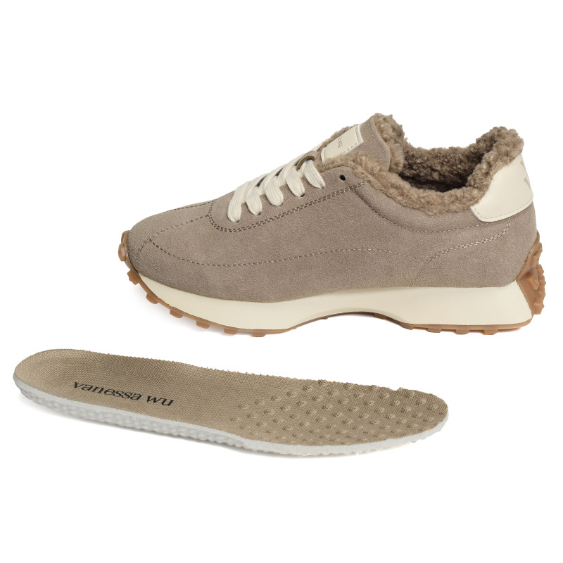 FLOW PLUSH Taupe, Baskets running Vanessa Wu