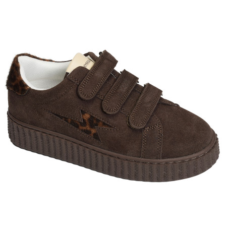 MAGGIE ORIGINALS Chocolat Léopard, Sneakers basses Vanessa Wu