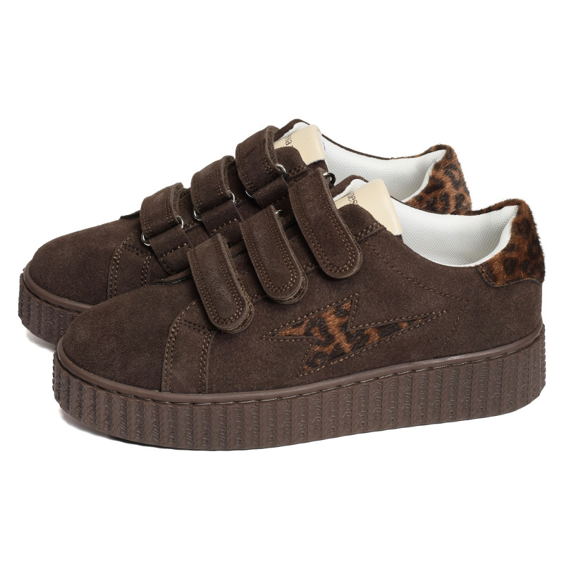 MAGGIE ORIGINALS Chocolat Léopard, Sneakers basses Vanessa Wu