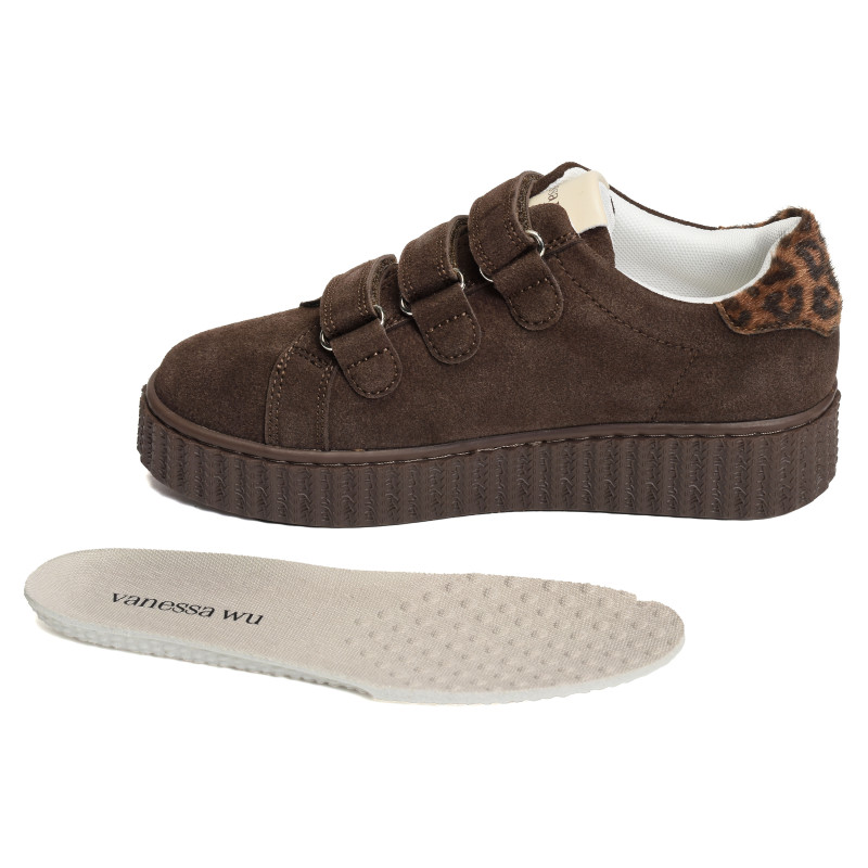 MAGGIE ORIGINALS Chocolat Léopard, Sneakers basses Vanessa Wu