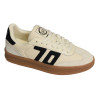 DOUBLE SPONGY NAPPA Beige Noir, Sneakers basses Back 70