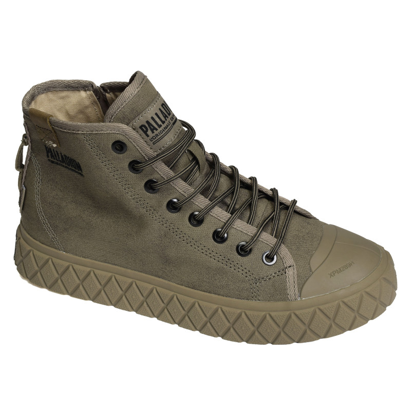 PALLA ACE PINE WAX Kaki, Chaussures montantes Palladium