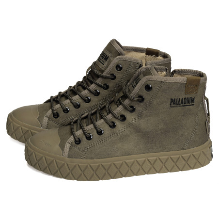 PALLA ACE PINE WAX Kaki, Chaussures montantes Palladium