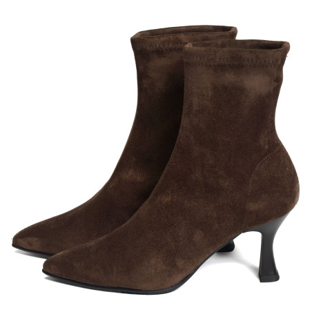 ZETA 78042 Marron, Bottines Miss Elastic