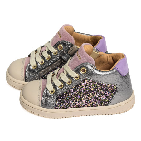 FRIDA Gris Violet, Chaussures à Lacets Babybotte