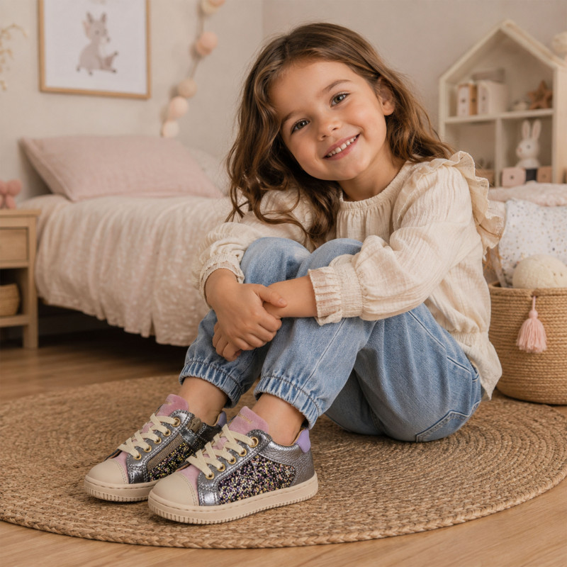 FRIDA Gris Violet, Chaussures à Lacets Babybotte